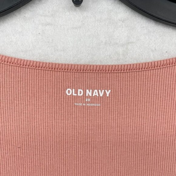 Old Navy Sweater Womens 2x Peach Rib Knit Scoop Neck Long Sleeve Pullover - Picture 8 of 11